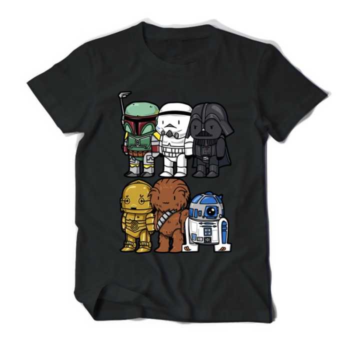 T-Shirt Star Wars style dessins animés 100% coton