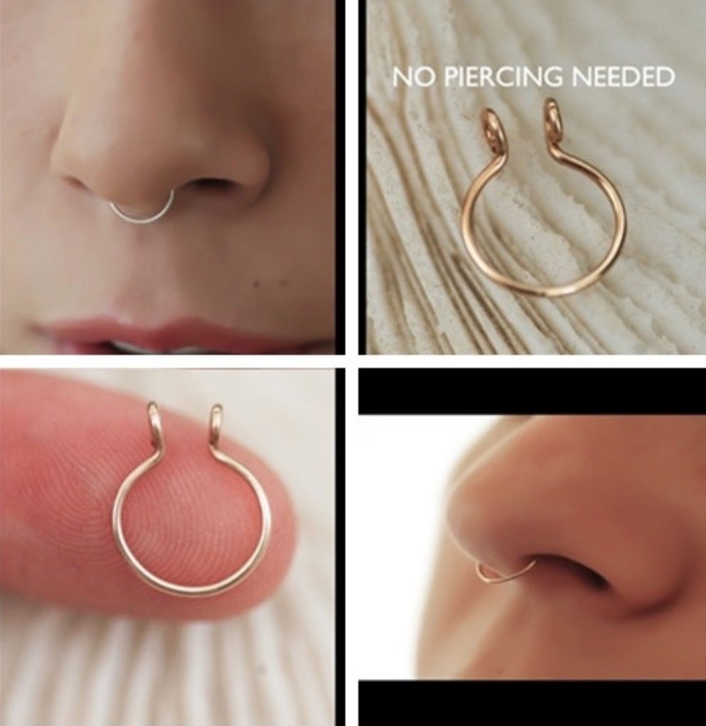 Faux piercing, anneau pour le nez / septum (pas besoin de percer) - /medias/155596026169.jpg