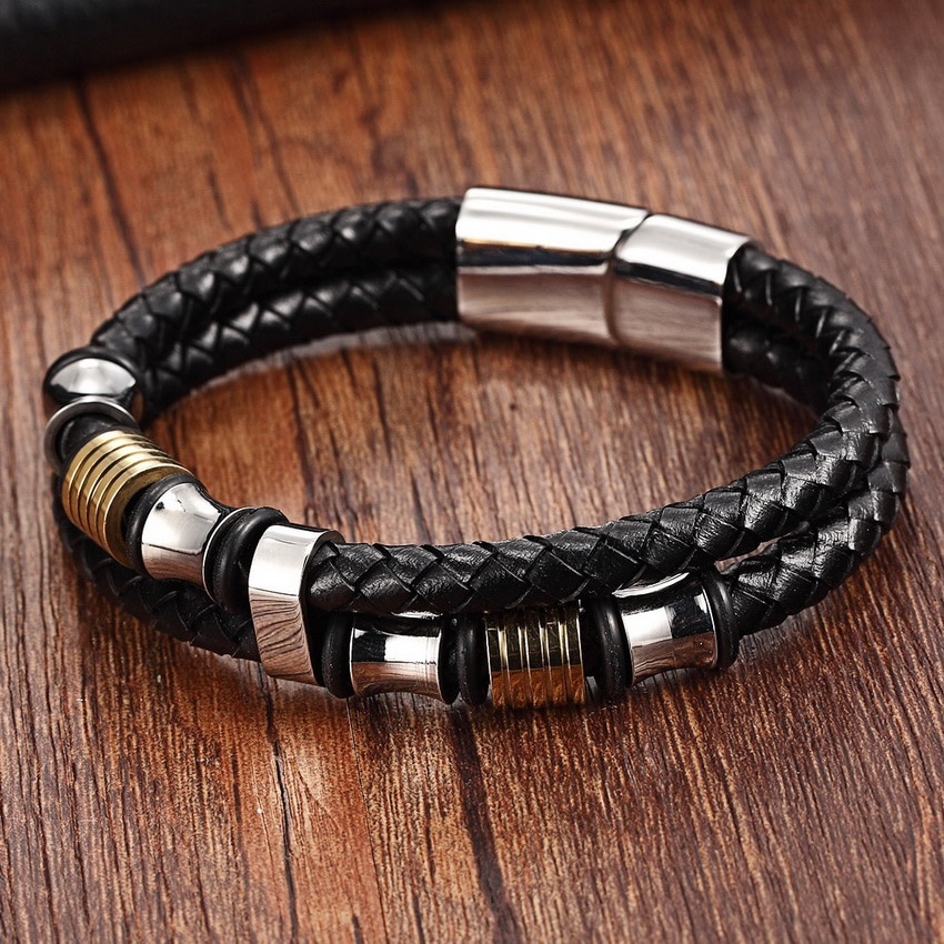 Bracelet en cuir véritable double couche (2 couleurs disponibles) - /medias/155709769917.jpg