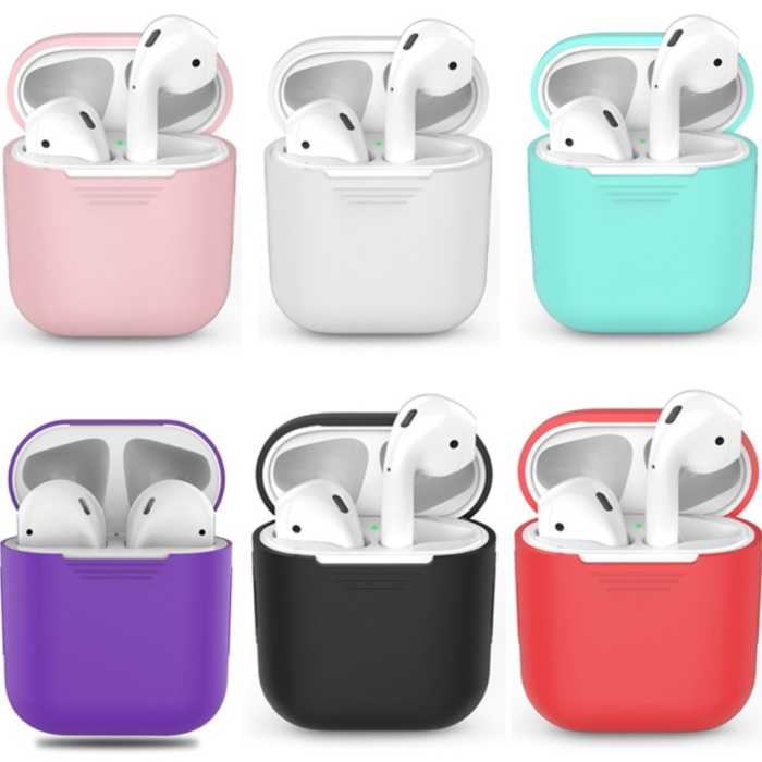 Etui de couleur souple pour Apple Airpods (6 couleurs disponibles)