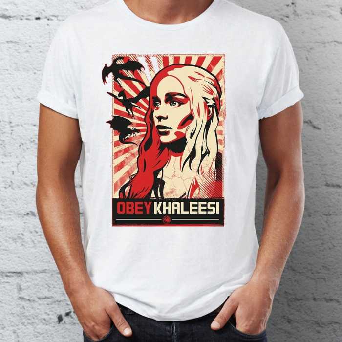 T-shirt Game of Throne : Khaleesi Daenerys Targaryen mère des dragons style soleil japonais