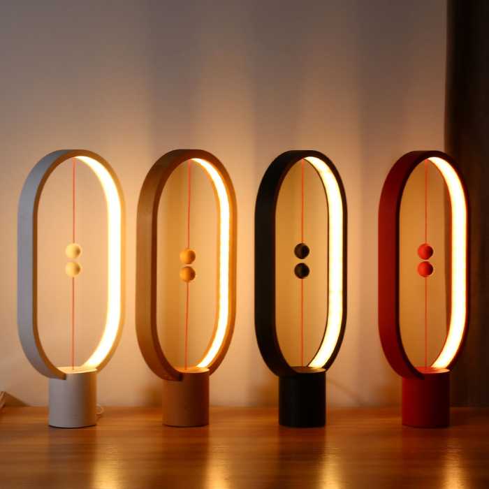 Lampe Heng Balance minimaliste à LED, moderne et design avec interrupteur magnétique